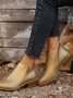 British Style Four Seasons Solid Color Pointed Toe Casual Rear Zipper Low Heel Thick Heel Single Shoes