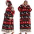 Home Clothes Jacket Lazy Hooded Sweater Thickened Blanket Loose Pullover Wearable Blanket Couple Style