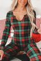 V Neck Sexy Christmas Regular Fit Lounge Set