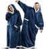 Home Clothes Jacket Lazy Hooded Sweater Thickened Blanket Loose Pullover Wearable Blanket Couple Parent-Child Style