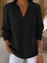 Shawl Collar Plain Simple Loose Sweater