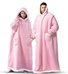 Home Clothes Jacket Lazy Hooded Sweater Thickened Blanket Loose Pullover Wearable Blanket Couple Parent-Child Style