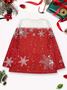 Women's Long Sleeve T-shirt Spring/Fall Red Christmas Snowman Printing Jersey Crew Neck Daily Going Out Casual Top