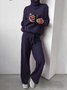 Women's Adjustable Strap Plain Daily Going Out Two-Piece Set Khaki Casual Spring/Fall Top With Pants Matching Set