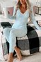V Neck Sexy Christmas Regular Fit Lounge Set