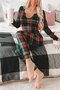 V Neck Sexy Christmas Regular Fit Lounge Set