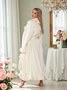 Casual Shawl Collar Nightdress