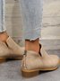 British Style Four Seasons Solid Color Pointed Toe Casual Rear Zipper Low Heel Thick Heel Single Shoes