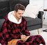 Home Clothes Jacket Lazy Hooded Sweater Thickened Blanket Loose Pullover Wearable Blanket Couple Parent-Child Style