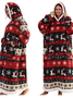 Home Clothes Jacket Lazy Hooded Sweater Thickened Blanket Loose Pullover Wearable Blanket Couple Style