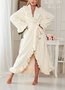 Casual Shawl Collar Nightdress