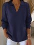 Shawl Collar Plain Simple Loose Sweater