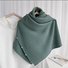 Simple Loose Wool-Blend Asymmetrical Collar Kimono