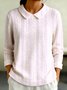 Casual Jacquard Plain Regular Fit Sweater