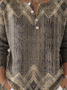 Vintage Loose Gradient Pattern Knit Top