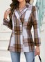 Casual Color Block Shawl Collar Blazer