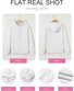 Casual Loose Jacquard Texture Elastic Drawstring Hooded Women's Sweatshirt