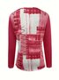 Others Casual Loose Multicolor Block T-Shirt
