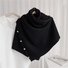 Simple Loose Wool-Blend Asymmetrical Collar Kimono