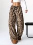 Loose Simple Leopard Pants