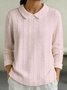 Casual Jacquard Plain Regular Fit Sweater