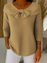 Plain Simple Crew Neck Loose Knit Top