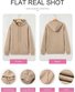 Casual Loose Jacquard Texture Elastic Drawstring Hooded Women's Sweatshirt