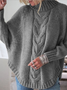 Split Joint Street Mock Neck Dolman Sleeve Sweater
