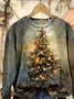 Crew Neck Printing Casual Sweatshirt