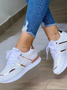 Color Block Urban Mesh Fabric All Season Shallow Shoes