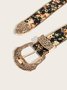 Bohemian Style Fashion High-end Personality Versatile Subculture Retro Floral Jeans Hot Girl Women's Belt