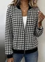 Casual Geometric Stand Collar Jacket