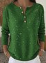 Loose Crew Neck Vintage Knit Top