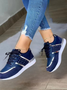 Color Block Urban Mesh Fabric All Season Shallow Shoes
