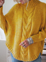 Split Joint Street Mock Neck Dolman Sleeve Sweater