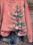 Casual Crew Neck Christmas Sweatshirt