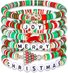 Christmas 6-Pack Cute Elk Polymer Clay Bracelet Set Women's Party Gift