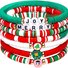 Christmas 6-Pack Cute Elk Polymer Clay Bracelet Set Women's Party Gift