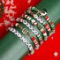 Christmas 6-Pack Cute Elk Polymer Clay Bracelet Set Women's Party Gift