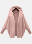 Loose Lapel Collar Dolman Sleeve Split Joint Girly Coat
