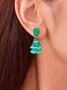 Christmas Earrings Fashion Acrylic Print Christmas Tree Christmas Stockings Gloves Stitching Earrings Christmas Holiday Party Earrings