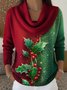 Color Block Loose Simple Others Sweater