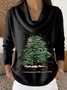 Others Simple Loose Christmas Tree Sweater