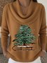 Others Simple Loose Christmas Tree Sweater