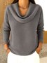 Plain Casual Mock Neck T-Shirt