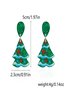 Christmas Earrings Fashion Acrylic Print Christmas Tree Christmas Stockings Gloves Stitching Earrings Christmas Holiday Party Earrings