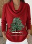 Others Simple Loose Christmas Tree Sweater