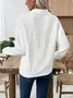 Casual Shawl Collar Cotton Sweatshirt
