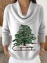 Others Simple Loose Christmas Tree Sweater