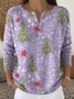 Casual Crew Neck Loose Christmas Sweater